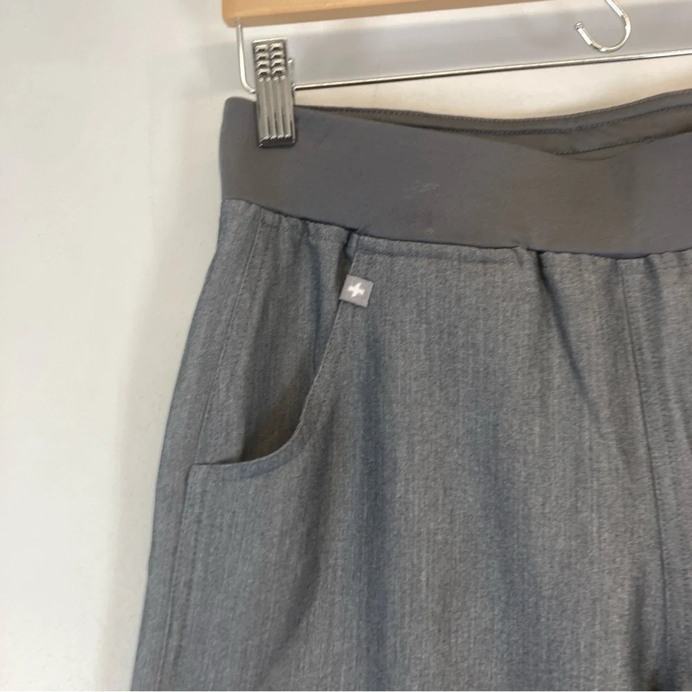 Figs Kanye Moto Scrub Pants Women’s S Graphite Gray Elastic Waist Pockets